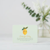 Little Sweetie Lemon Baby shower Boeken voor Baby Informatiekaartje (Staand voorkant)