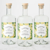 Little Sweetie Lemon Baby shower Likeurfles Etiket (Flessen)