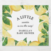 Little Sweetie Lemon Baby shower Likeurfles Etiket (Enkel label)