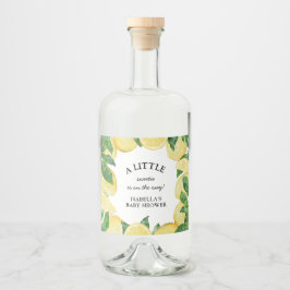 Little Sweetie Lemon Baby shower Likeurfles Etiket