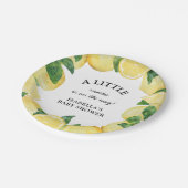 Little Sweetie Lemon Baby shower Papieren Bordje (Gekanteld)