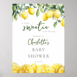 Little Sweetie Lemon Baby shower Welkomstbord Poster