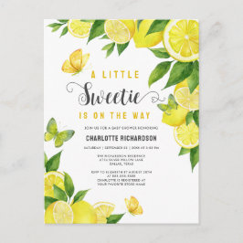 Little Sweetie Lemon Citrus Baby shower Invitation Briefkaart