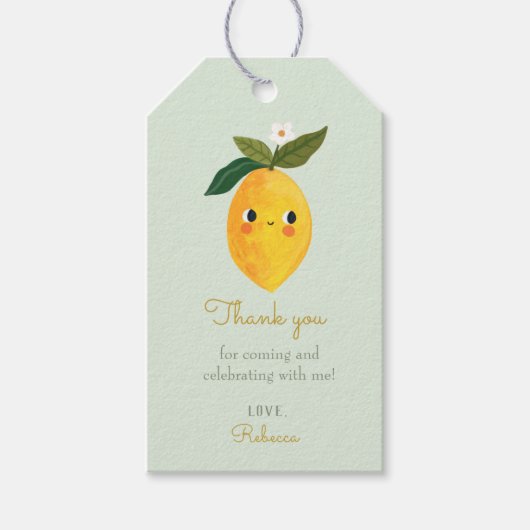 Little Sweetie Lemon Dank u Cadeau Labels Cadeaulabel (Voorkant)