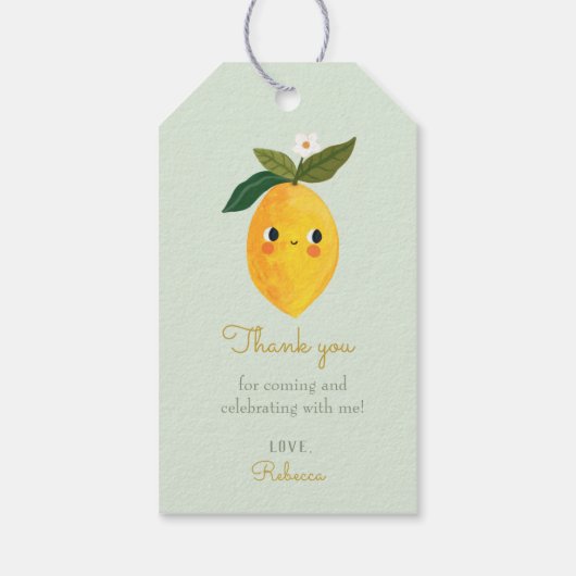 Little Sweetie Lemon Dank u Cadeau Labels Cadeaulabel (Achterkant)