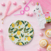 Little Sweetie Lemon Flowers Blossom Papieren Bordje (Feest)