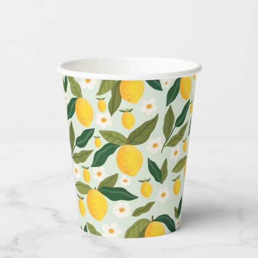 Little Sweetie Lemon verjaardag Papieren Bekers (Achterkant)