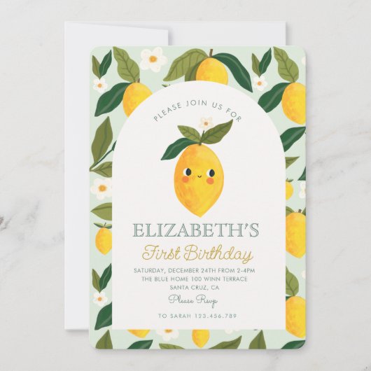 Little Sweetie Lemon wordt een verjaardag Kaart (Voorkant)