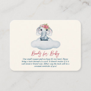 Little Sweetie Olifant Baby shower Boeken voor Bab Informatiekaartje