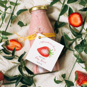 Little Sweetie Strawberry Baby shower Bedankjes Labels