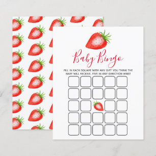 Little Sweetie Strawberry Baby shower Bingo