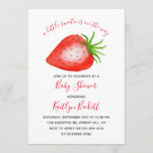 Little Sweetie Strawberry Baby shower Kaart (Voorkant)