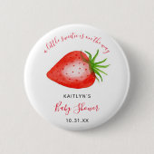Little Sweetie Strawberry Baby shower Ronde Button 5,7 Cm (Voorkant)