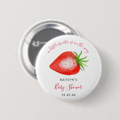 Little Sweetie Strawberry Baby shower Ronde Button 5,7 Cm (Voorkant /achterkant)