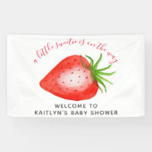 Little Sweetie Strawberry Baby shower Welkom Spandoek (Horizontaal)