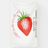 Little Sweetie Strawberry Baby shower Welkom Spandoek (Verticaal)