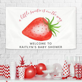 Little Sweetie Strawberry Baby shower Welkom Spandoek