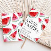 Little Sweetie Watermelon Baby shower Invitation Kaart