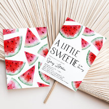 Little Sweetie Watermelon Baby shower Invitation