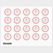 Little sweetie Watermelon Baby shower Ronde Sticker (Vel)