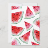 Little Sweetie Watermelon Verjaardag uitnodiging (Achterkant)