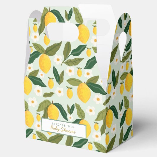 Little Sweetie Yellow Lemon Baby shower Bedankdoosjes (Geopend)