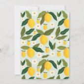 Little Sweetie zit in de weg Lemon Baby shower Kaart (Achterkant)