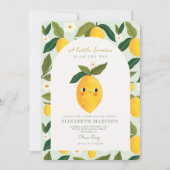 Little Sweetie zit in de weg Lemon Baby shower Kaart (Voorkant)