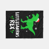 Little T Rex Matching Family Christmas Dinosaur Sh Fleece Deken (Voorkant (Horizontaal))