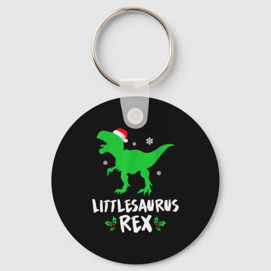 Little T Rex Matching Family Christmas Dinosaur Sh Sleutelhanger (Voorkant)