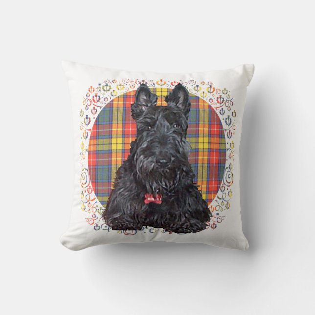 Little Tartan Scottie Dog Kussen (Voorkant)