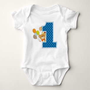 Little Teddy 1 Birthday Cake Smash One Photoshot Romper