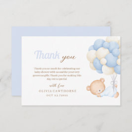 Little Teddy Baby shower Bedankkaart