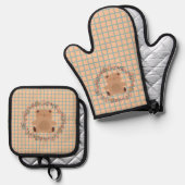 Little Teddy Bear Ovenwant & Pannenlap Set (Voorkant / Achterkant)