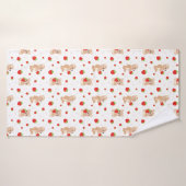 Little teddy bear with strawberry badhanddoek (Badhanddoek)