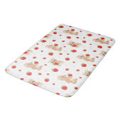 Little teddy bear with strawberry badmat (Gekanteld)