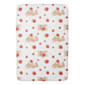 Little teddy bear with strawberry badmat (Voorkant Verticaal)