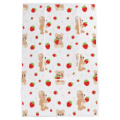 Little teddy bear with strawberry medium cadeauzakje (Achterkant)