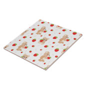 Little teddy bear with strawberry tegeltje (Zijkant)
