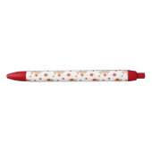 Little teddy bear with strawberry zwarte inkt pen (Voorkant)
