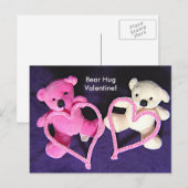 Little Teddy Bears and Hearts Valentijn Briefkaart (Voorkant / Achterkant)