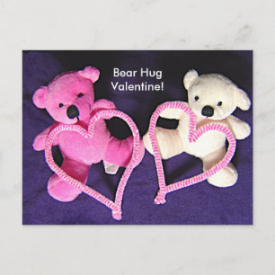 Little Teddy Bears and Hearts Valentijn Briefkaart