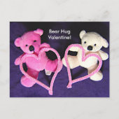 Little Teddy Bears and Hearts Valentijn Briefkaart (Voorkant)