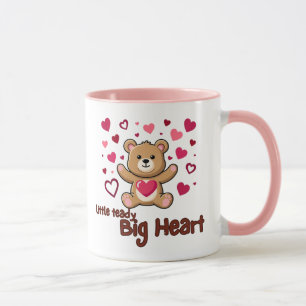 "Little Teddy Big Heart" Knuffelbeer Twee-Tons Mok