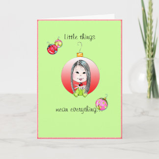 Little Things Christmas - optie voor lang haar Feestdagen Kaart