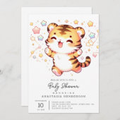 Little Tiger Baby shower Kaart (Voorkant / Achterkant)