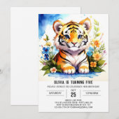 Little Tiger bewerkbare jongen verjaardag Kaart (Voorkant / Achterkant)