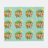 Little Tiger & Butterfly Fleece Blanket (Voorkant (Horizontaal))