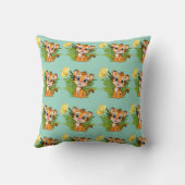  Little Tiger & Butterfly Throw Pillow Kussen (Achterkant)