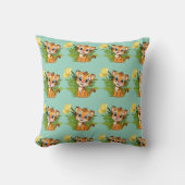  Little Tiger & Butterfly Throw Pillow Kussen (Voorkant)